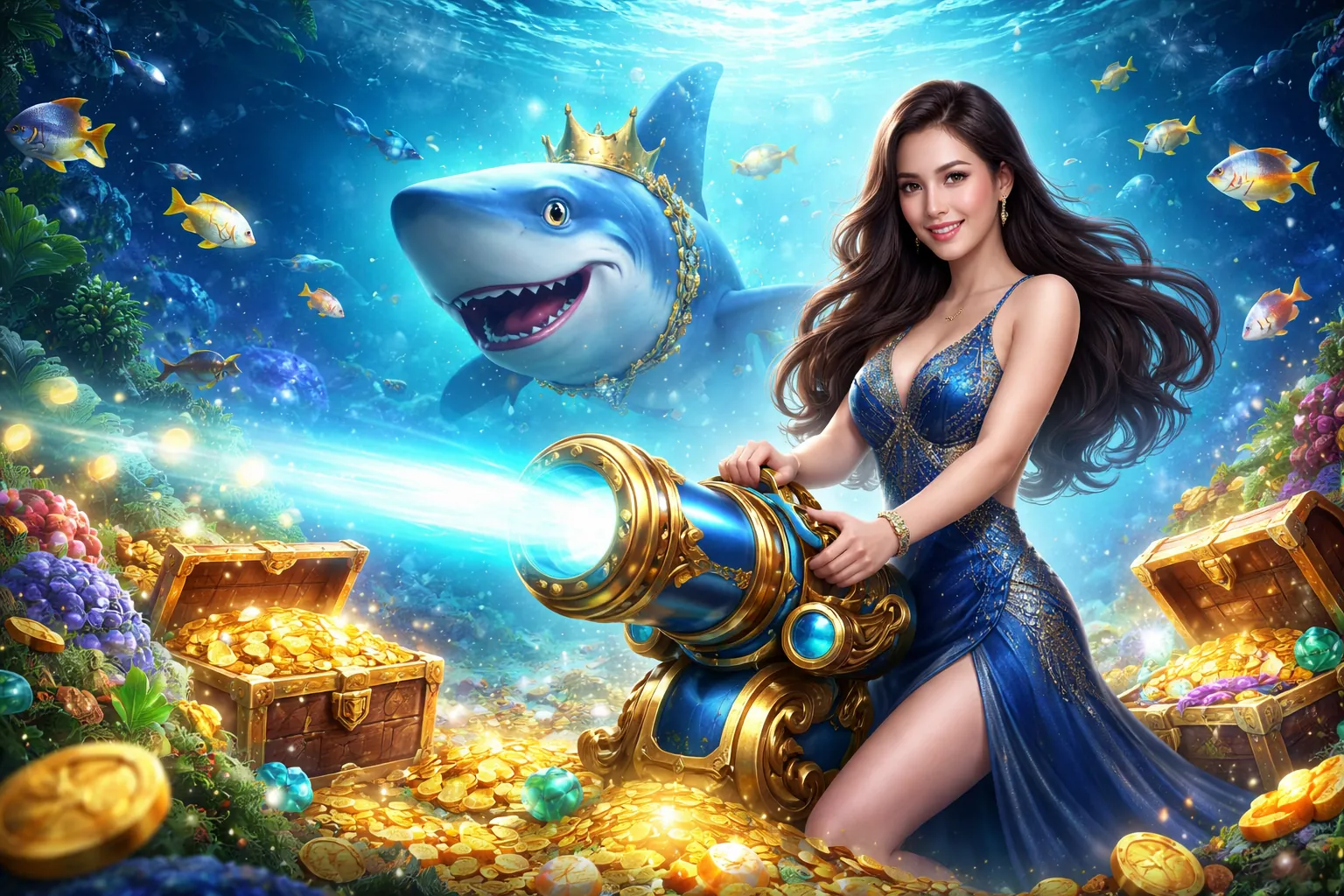 Hình ảnh chính sảnh Bắn Cá SV3888 với đồ họa sống động